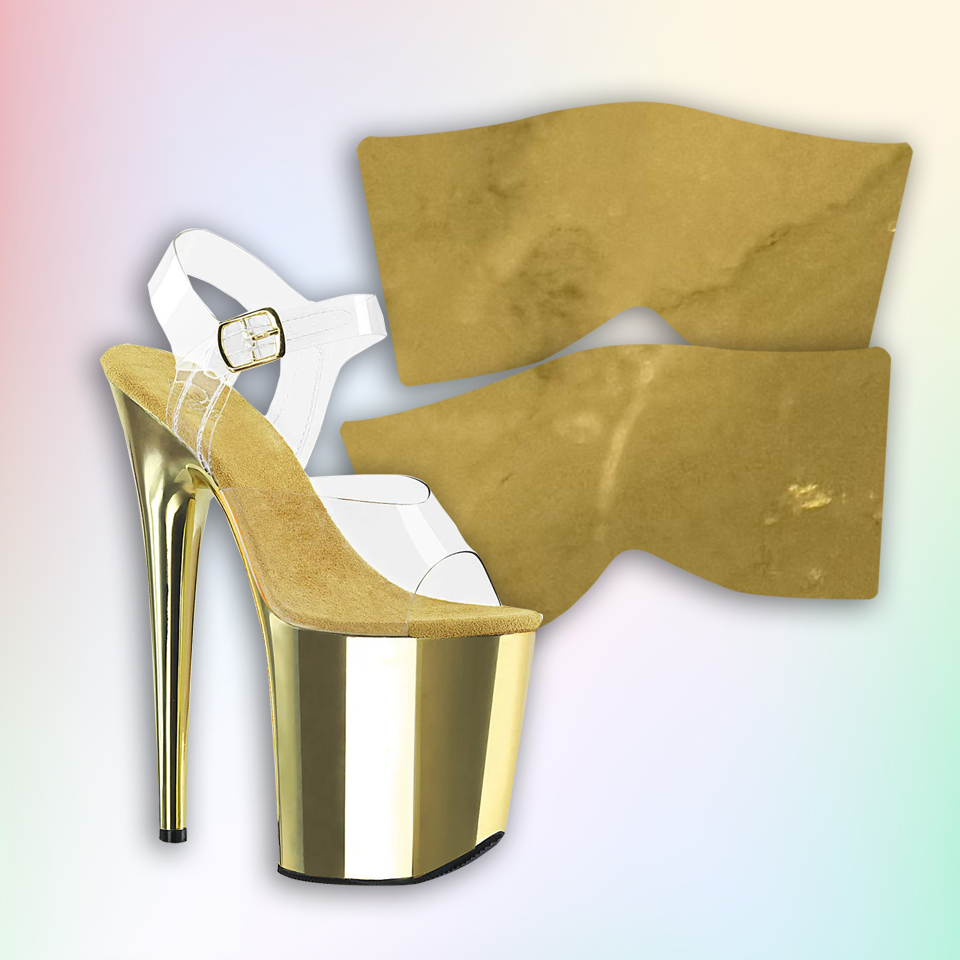Chrome Gold Repair Wrap for Pleaser Heels (8" Flamingo Series)
