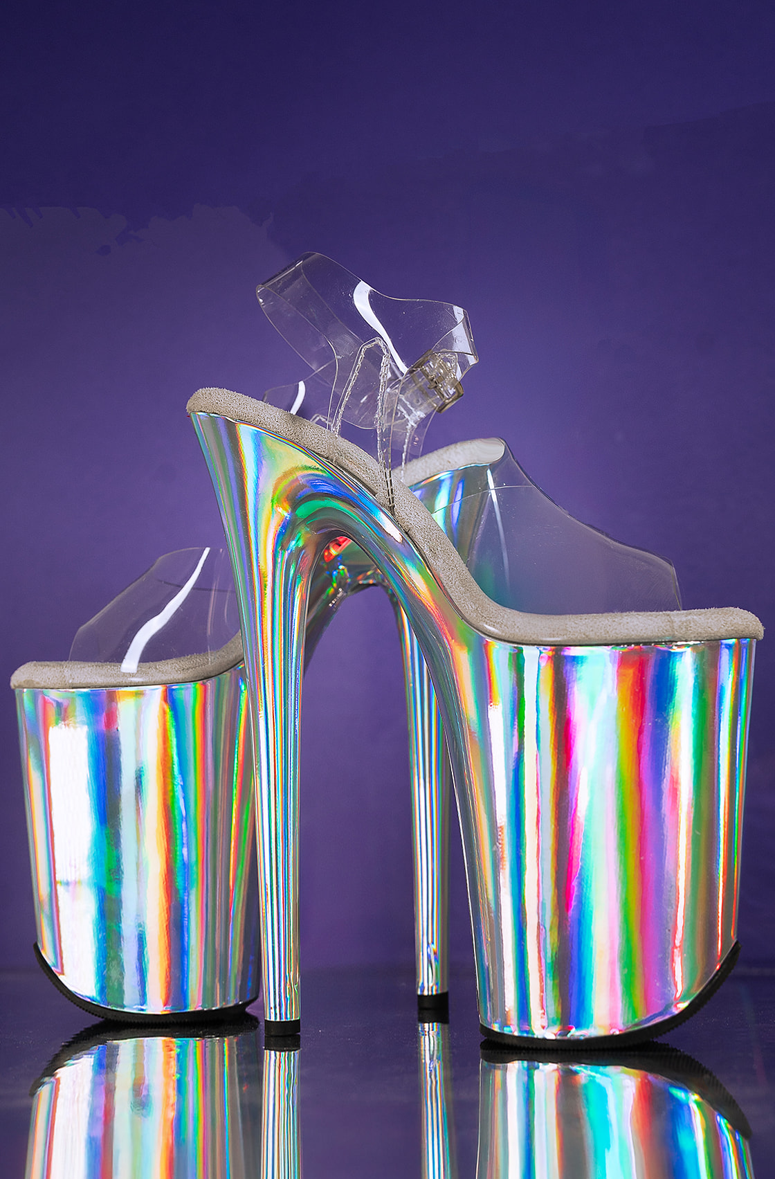 Disco Unicorn – Holographic SKINS for Pleaser Infinity 9"