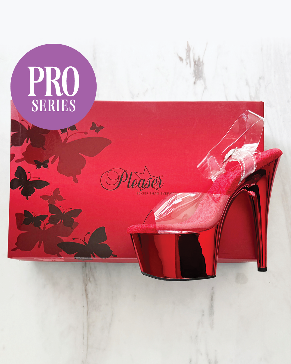 Invisible Heels Protector Pro Series for PLEASER BRAND – Adore Sandals, Open toe Boots