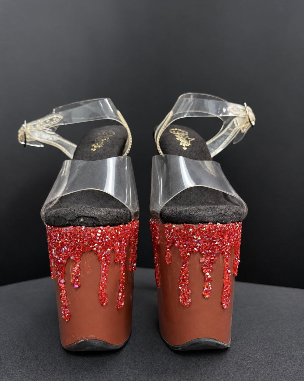 Pre-Cut Rhinestone Blood Drip Heels Add-On
