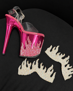 Pre-Cut Rhinestone Diamond Inferno Heels Add-On