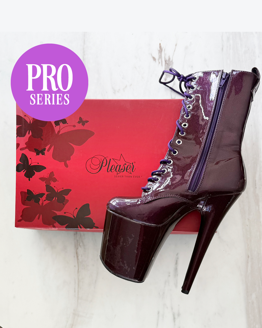 Invisible Heels Protector Pro Series for PLEASER BRAND – Flamingo Boots Platform Area Only