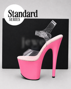 Invisible Heels Protector Standard Series Compatible with Jewel Heels 8" Sandals - 8.7cm/3.25" platform