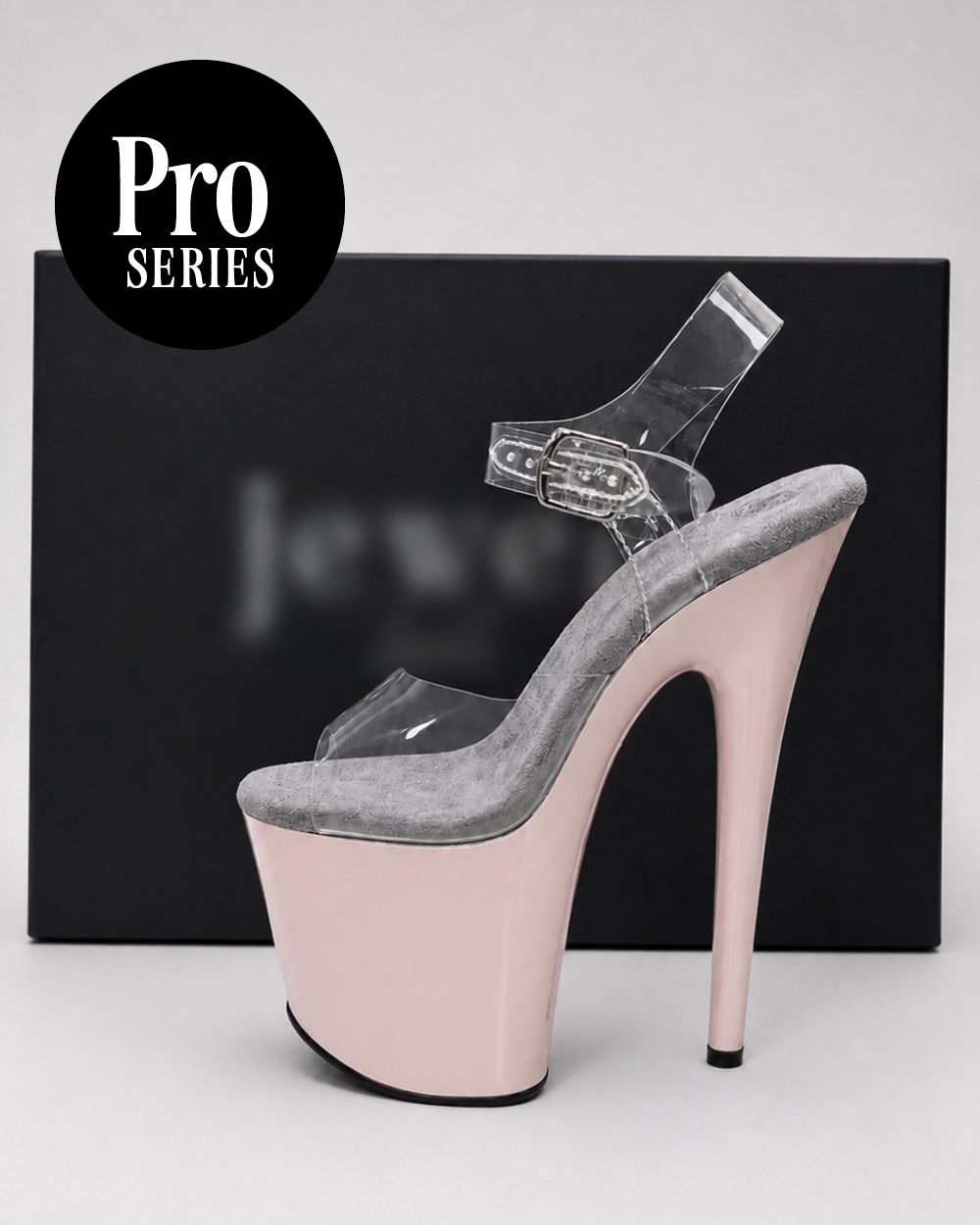 Invisible Heels Protector Pro Series Compatible with Jewel Heels 8" Sandals - 8cm/3.125" Platform