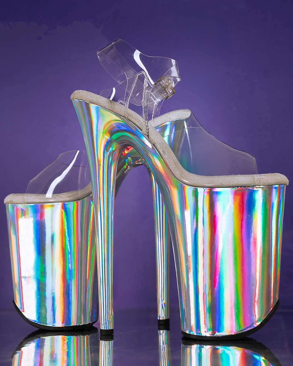 Disco Unicorn – Holographic SKINS for Pleaser Infinity 9"